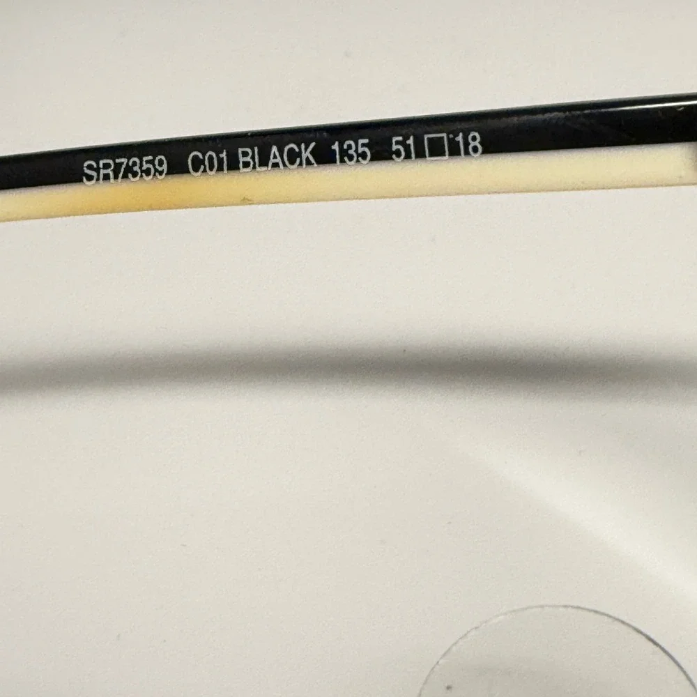Sonia Rykiel Paris SR7359 Black Cream Eyeglasses Frames 51-18-135 Made in France